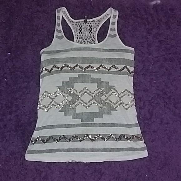 White, gray, and gold ~ Tank - Picture 1 of 1